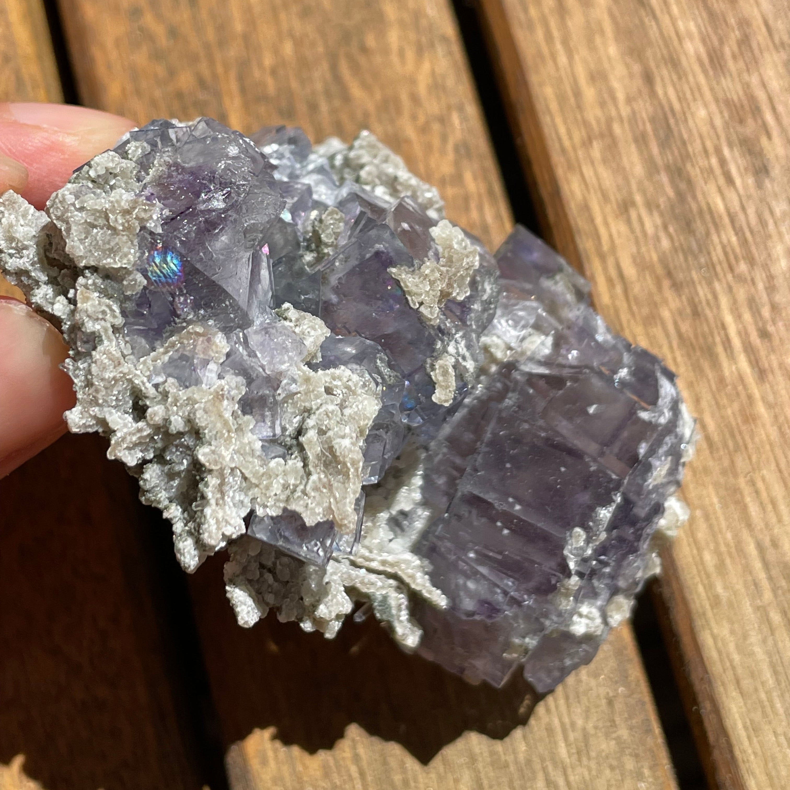 Vivid Purple Fluorite Specimen – Yaogangxian Mine, Hunan China view 3